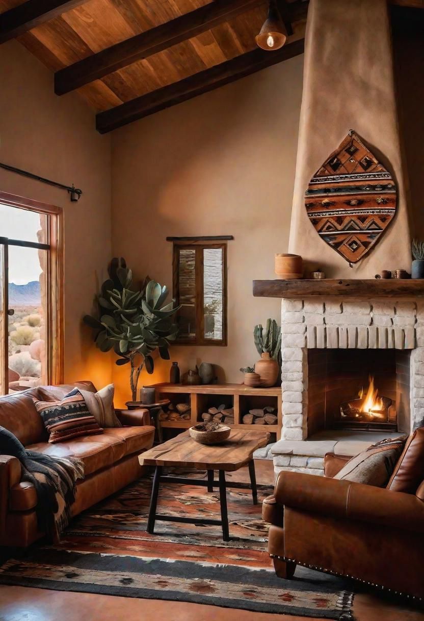 45 Warm & Inviting Cozy Living Room Ideas for Ultimate Relaxation 29 27. Desert Oasis Living Room-0