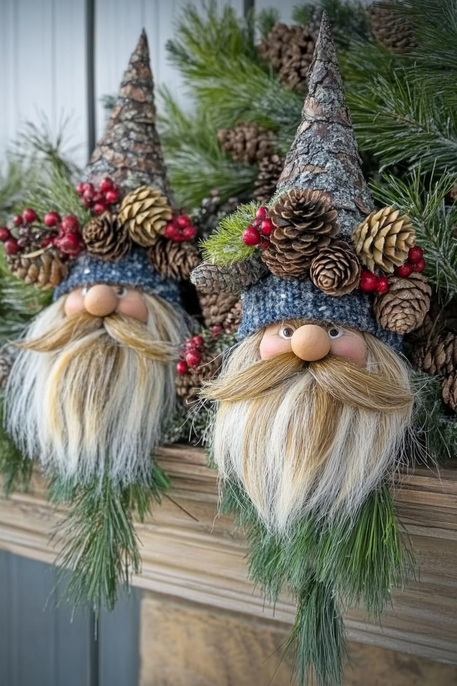 10. Pine Cone Gnome Figurines-2