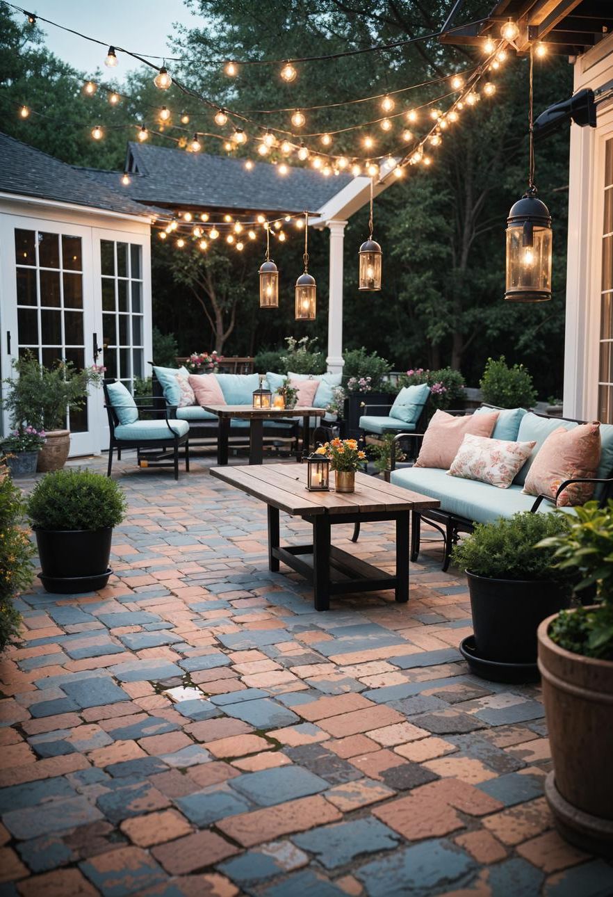 19 Unique Concrete Patio Ideas You Must See (New) 15 6. Farmhouse Style Concrete Patio Design-1