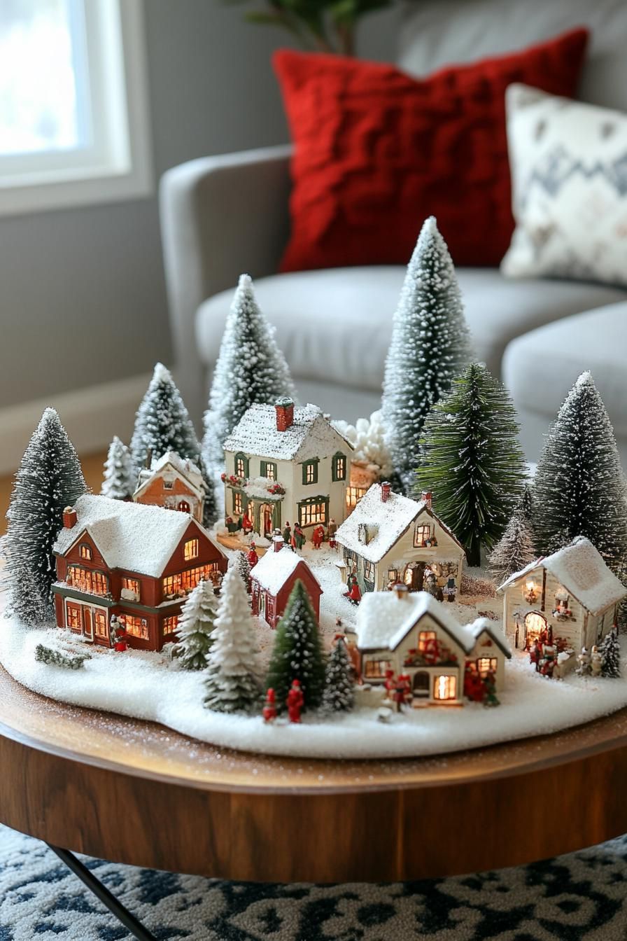 1. Festive Winter Village Tablescapes-0
