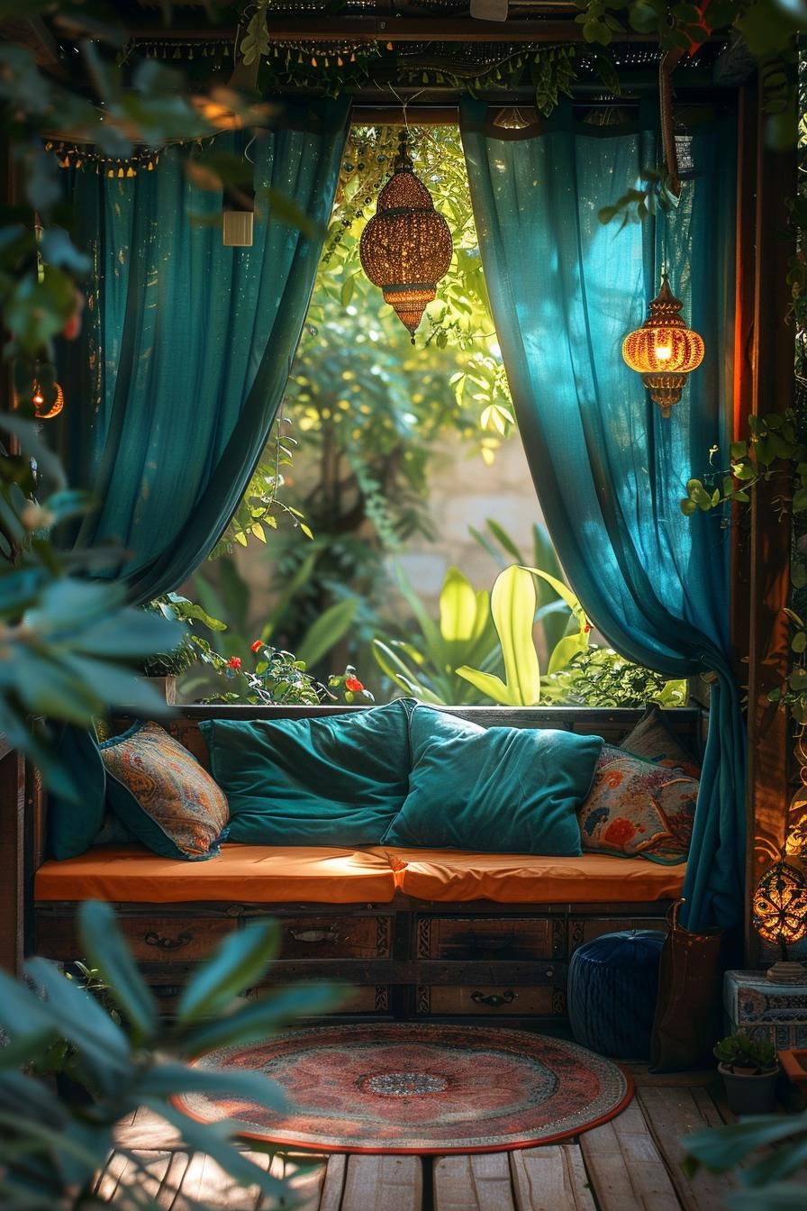 23 Enchanting Ideas for Your Spiritual Garden Sanctuary 33 19. Colorful Garden Nook Retreat-1
