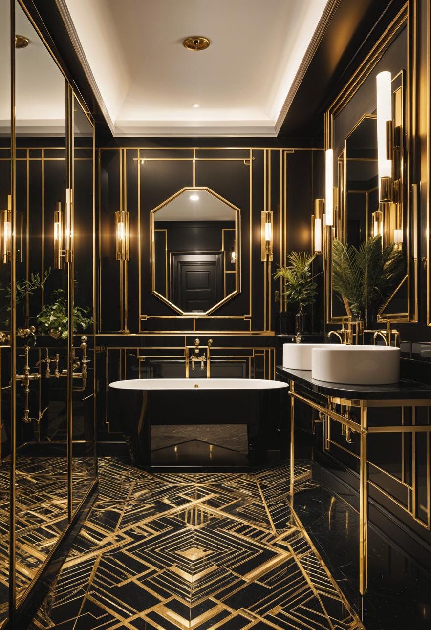 7. Glamorous Art Deco Bathroom Decor-1