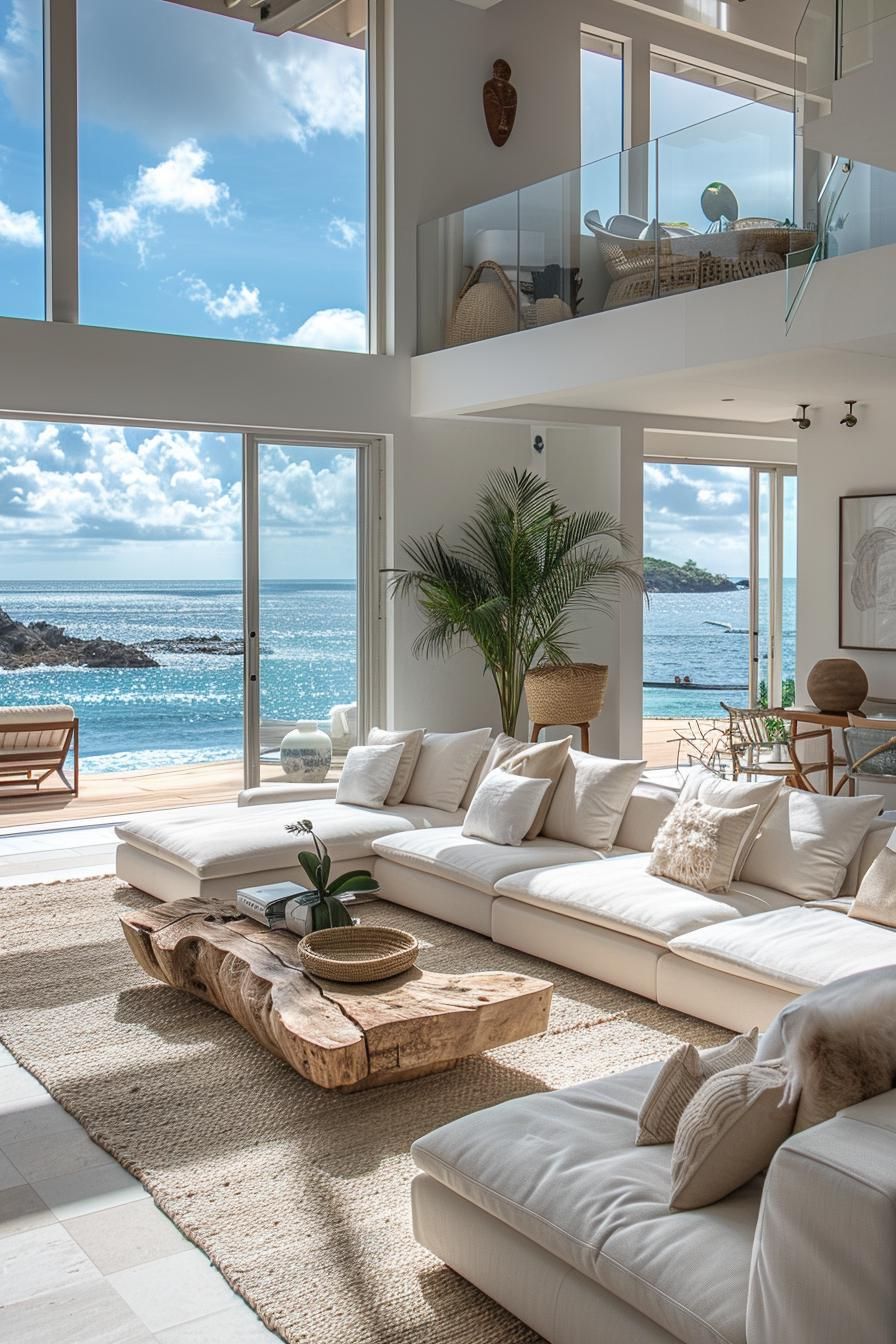 15 Aesthetic Modern Coastal Living Room Ideas 34 14. Seamless Indoor-Outdoor Living Space-0