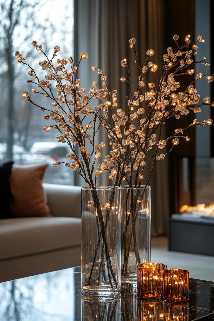 7. Elegant Illuminated Branch Vases-1