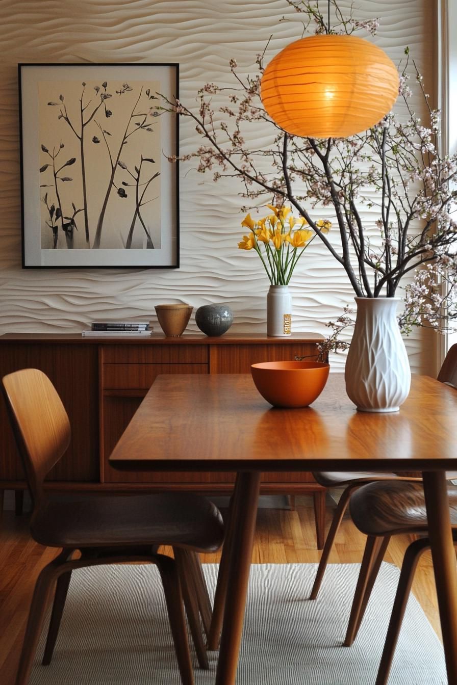 23 Stunning Mid-Century Modern Dining Tables You’ll Adore 62 23. Elevate Dining Spaces with Texture-1