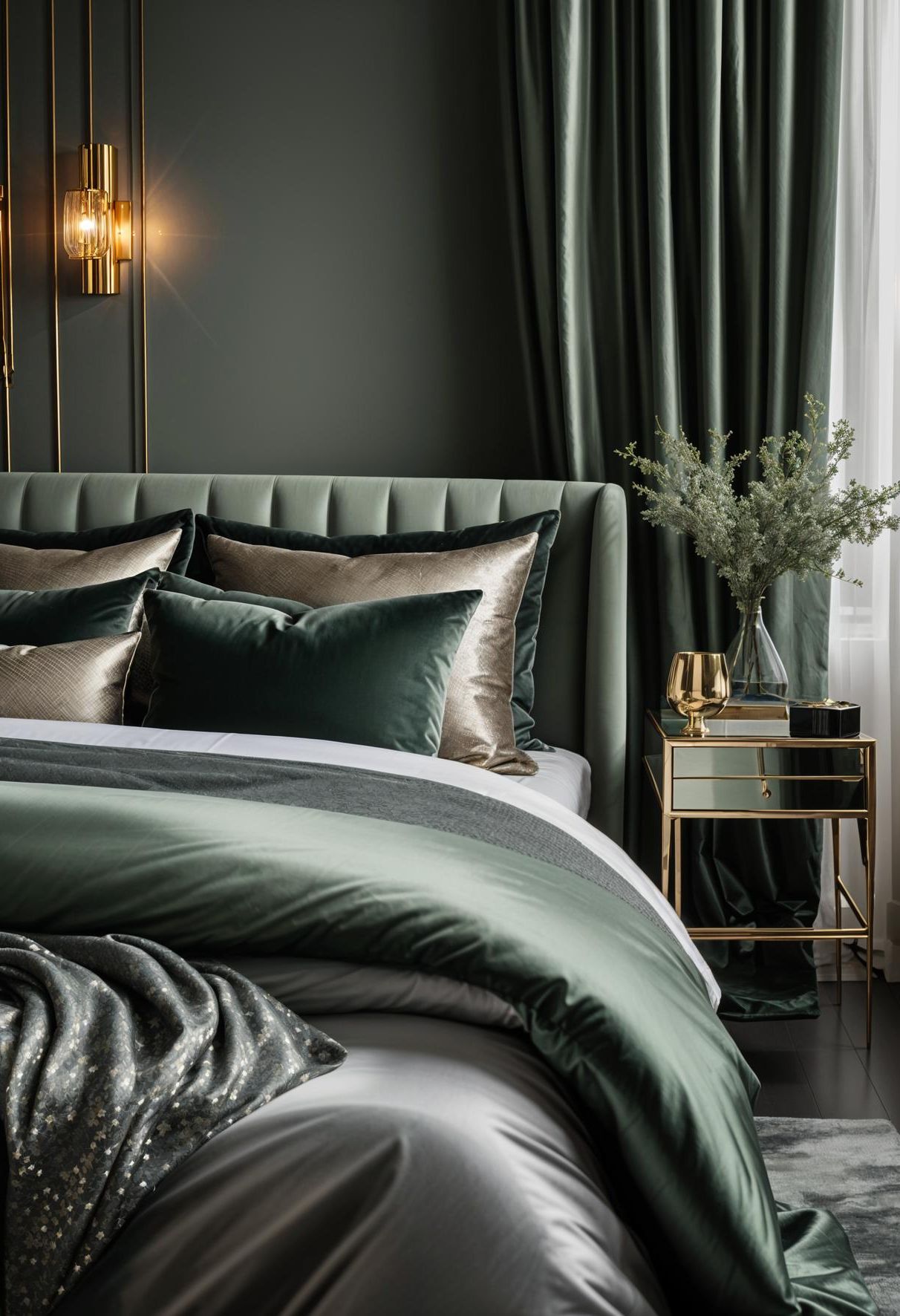 17. Luxe Sage Green & Grey Textiles-0