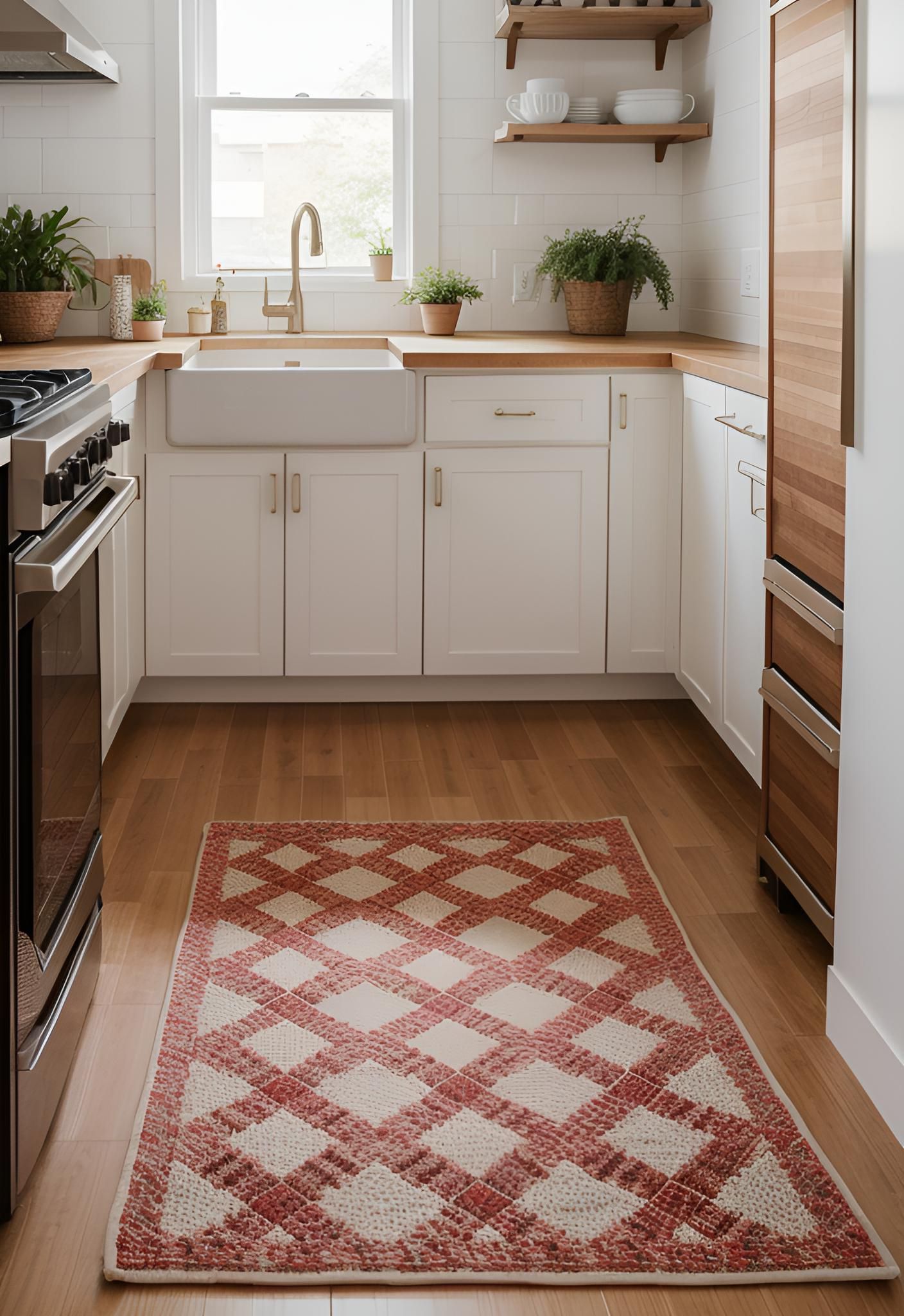 43. Patterned Kitchen Matting for Style-1