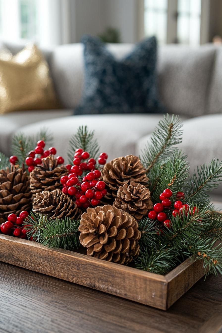 2. Rustic Christmas Table Centerpiece-0
