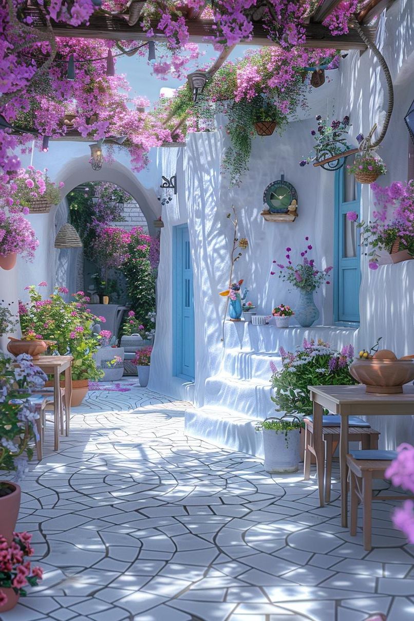 19 Unique Concrete Patio Ideas You Must See (New) 45 19. Pastel Concrete Patio Inspiration-2