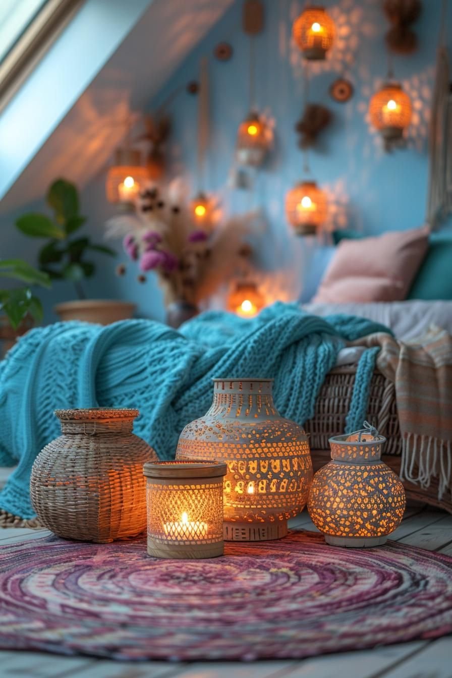 13. Lanterns: Boho Bedroom Glow-0