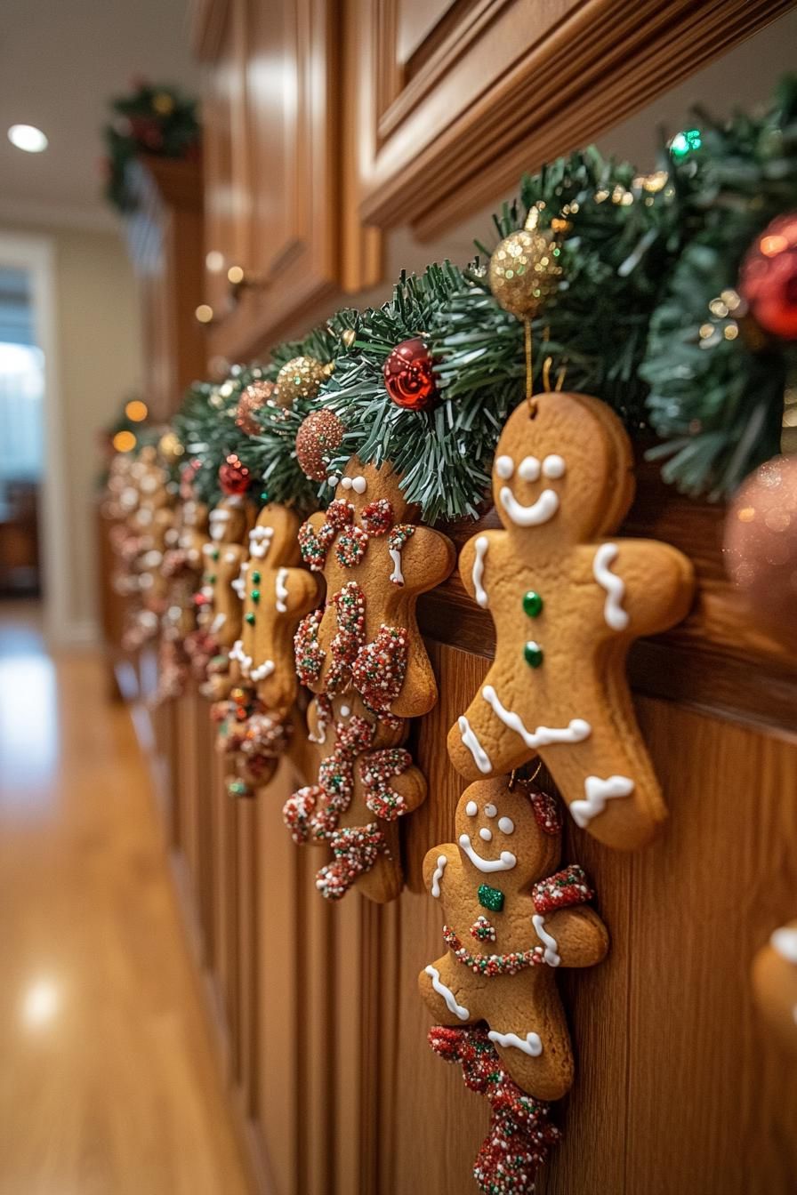 5. Gingerbread Garland Cabinet Decoration-0