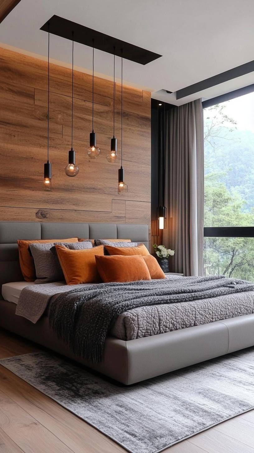 21 New Bedroom Ideas for Your 2025 Refresh 16 5. Rich earthy tones with heavy blankets and throw pillows-0