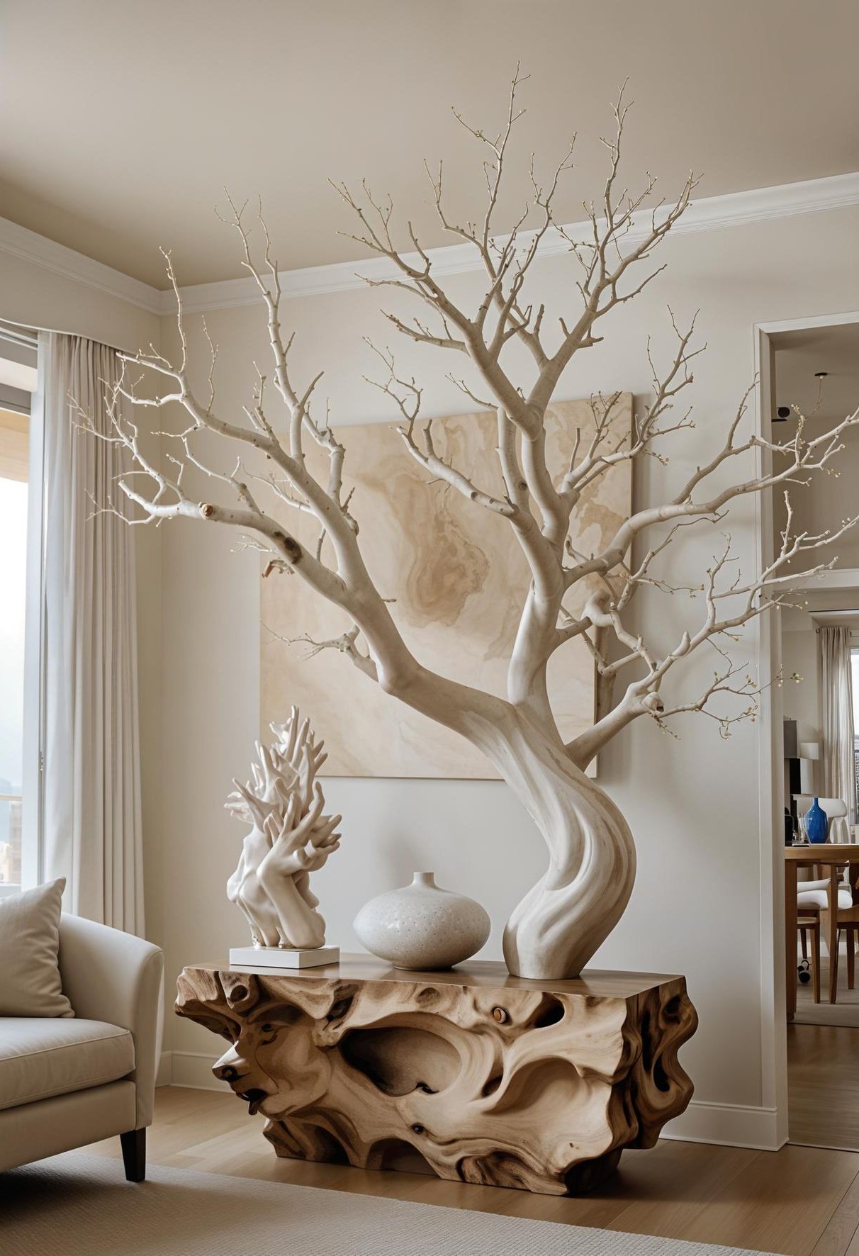 15 Chic Neutral Coastal Living Room Ideas You Will Love 25 10. Seaside Coral Accent Inspiration-2