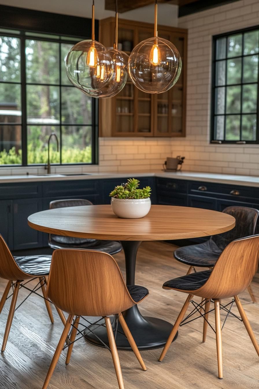 23 Stunning Mid-Century Modern Dining Tables You’ll Adore 50 19. Sleek Tulip-Style Dining Tables-0