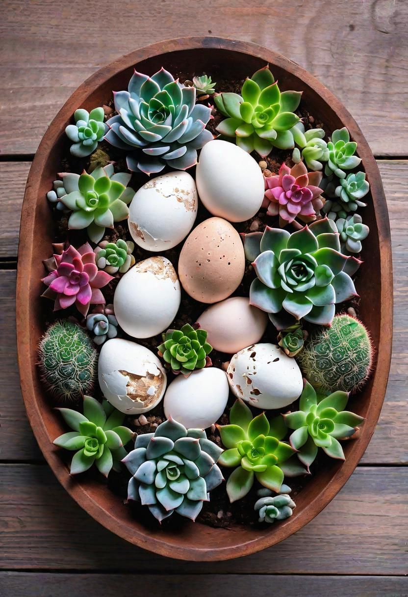 1. Succulent Eggshell Centerpieces-0
