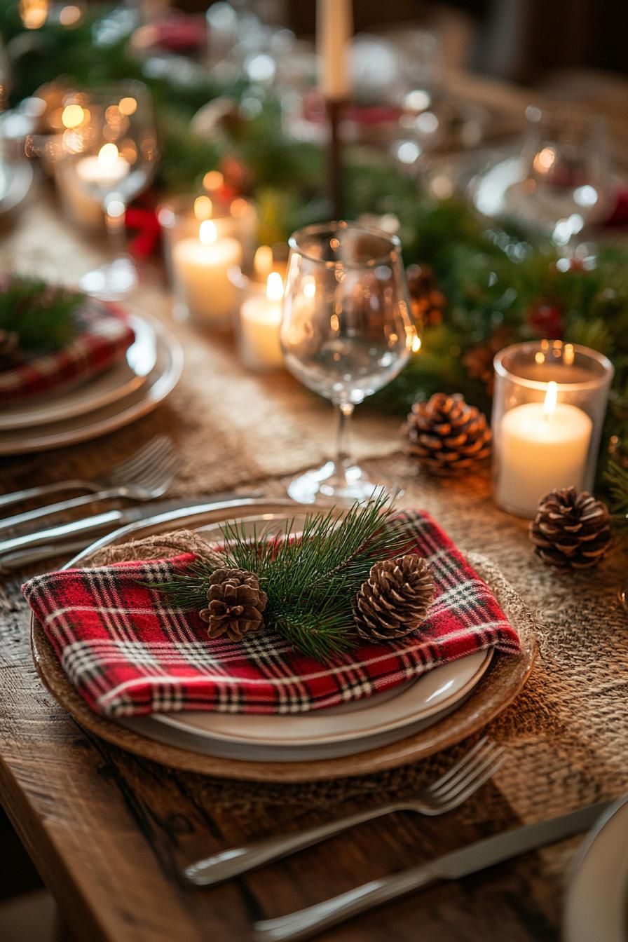 1. Festive Plaid Table Decor Inspiration-1