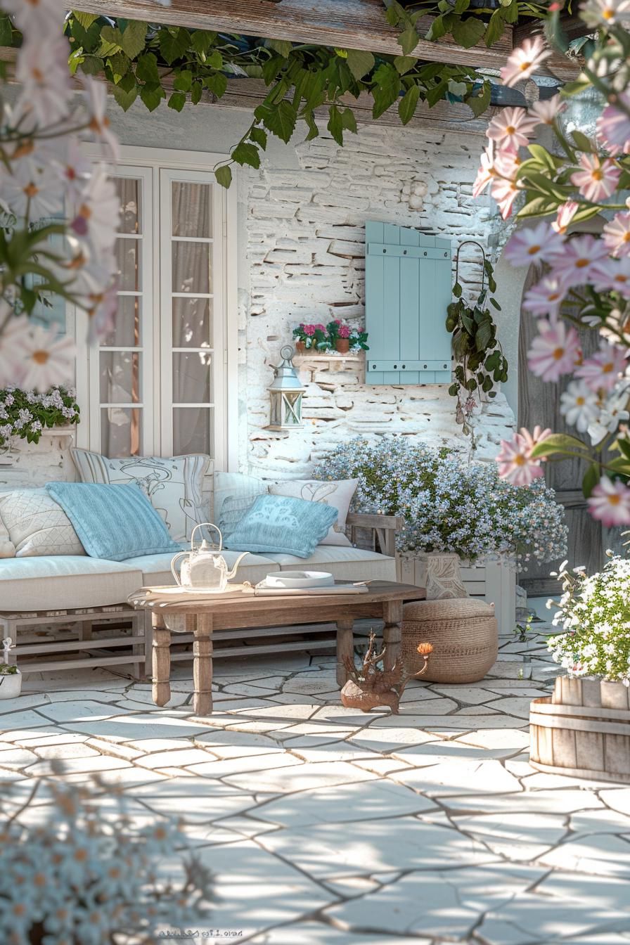 19 Unique Concrete Patio Ideas You Must See (New) 46 19. Pastel Concrete Patio Inspiration-3