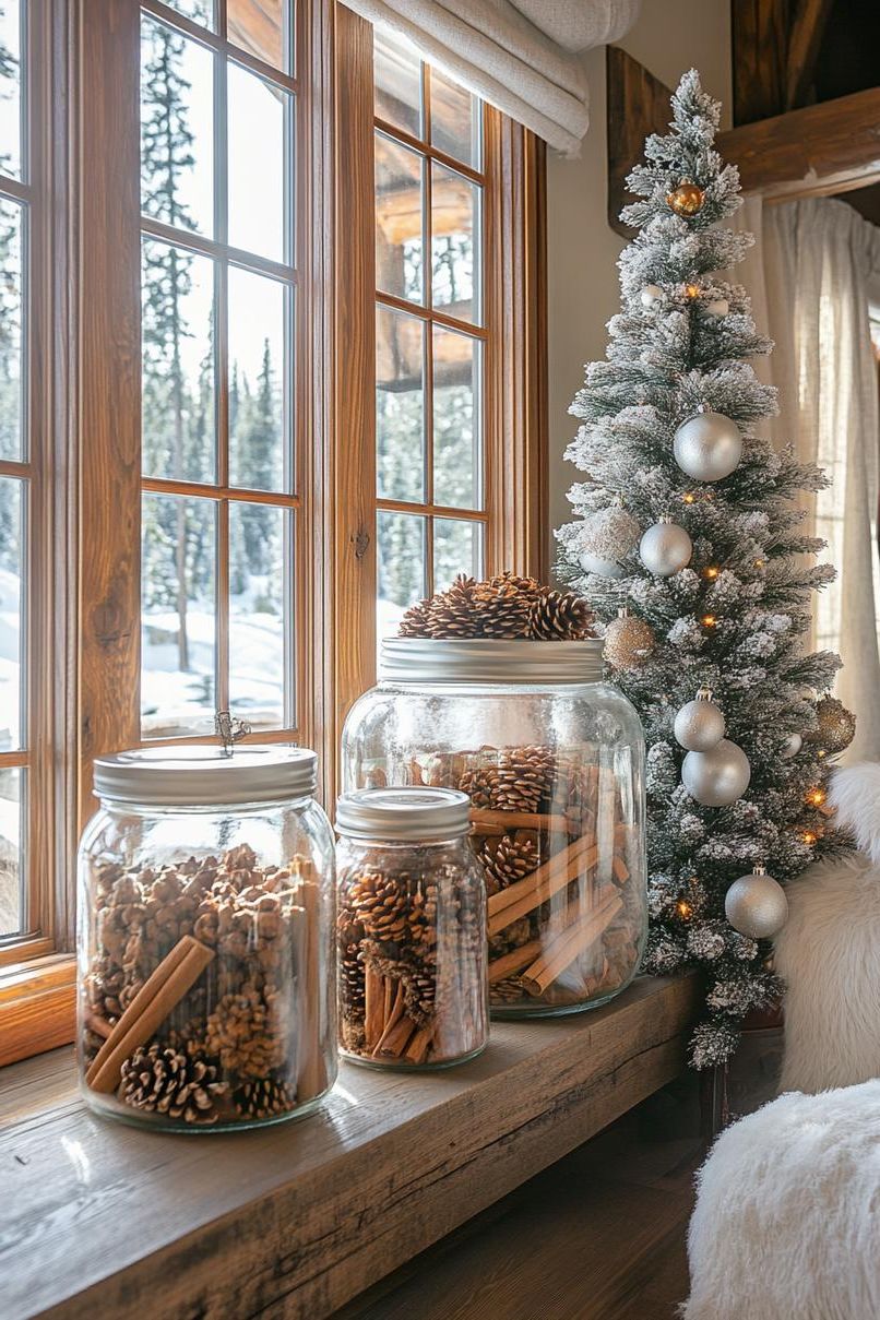 21 Cozy Mountain Lodge Christmas Decor Ideas 27 11. Winter Apothecary Lodge Decor-1