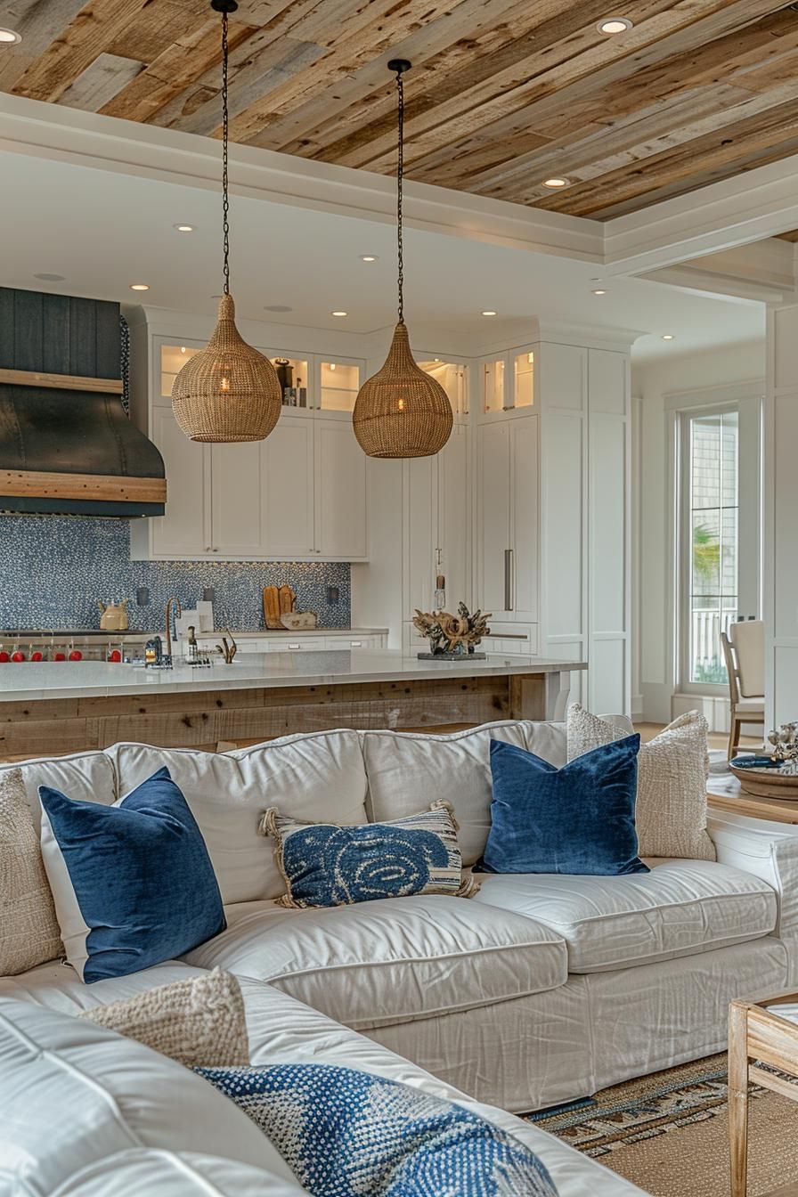 15 Chic Neutral Coastal Living Room Ideas You Will Love 13 5. Seaside Throw Pillow Trends-0