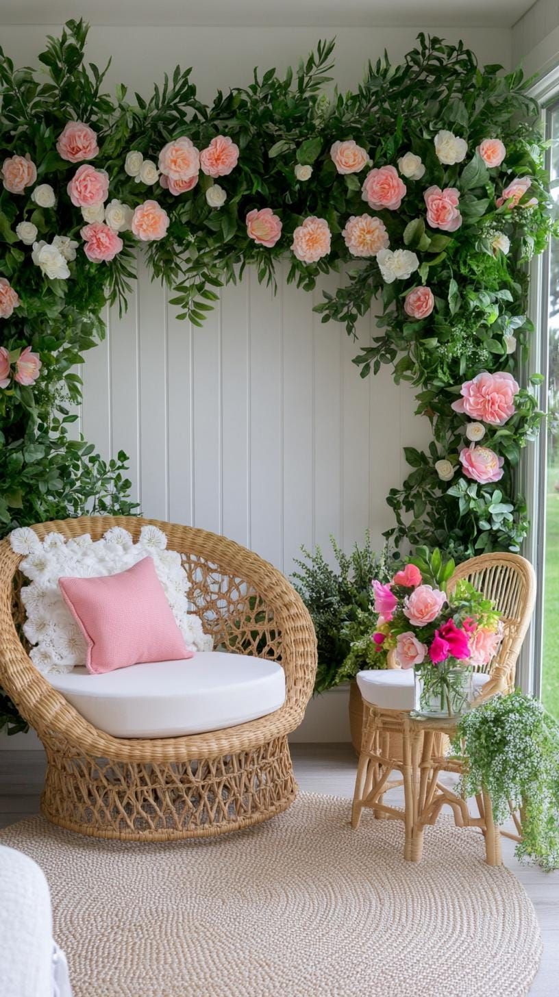 7. Secret Garden Sanctuary with Floral Motifs and Organic Textures-1