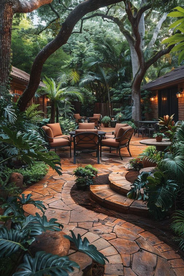 23 Gorgeous Paver Patio Ideas You Must See 22 7. Spiral Pathways to Patio-2