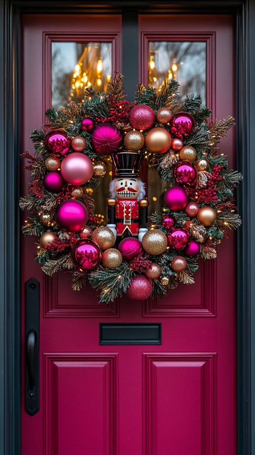 21 Magical Christmas Decor Inspiration for a Cozy Home 17 7. Festive Nutcracker Wreath Showcase-0
