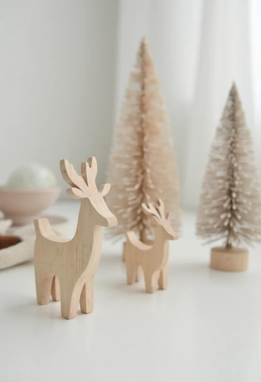 20 Minimalist Christmas Decor Ideas You’ll Love in 2025 24 9. Nordic Wooden Holiday Figurines-2