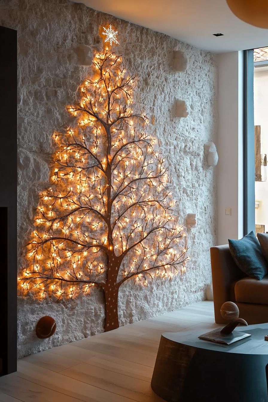 8. Festive String Light Tree Decor-2