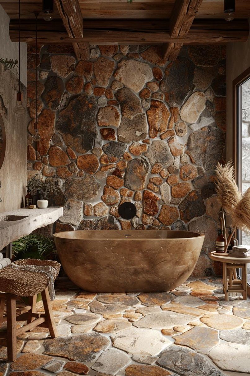 15. Earthy Pebble Tile Inspiration-1