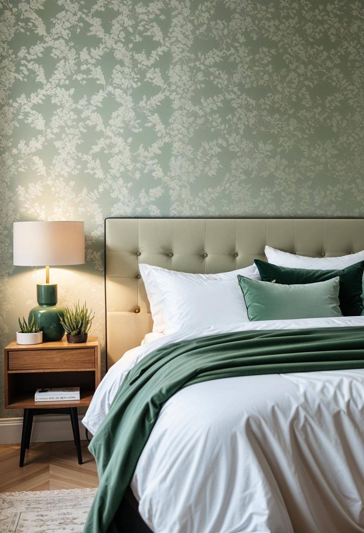 1. Green & Cream Wall Harmony-0