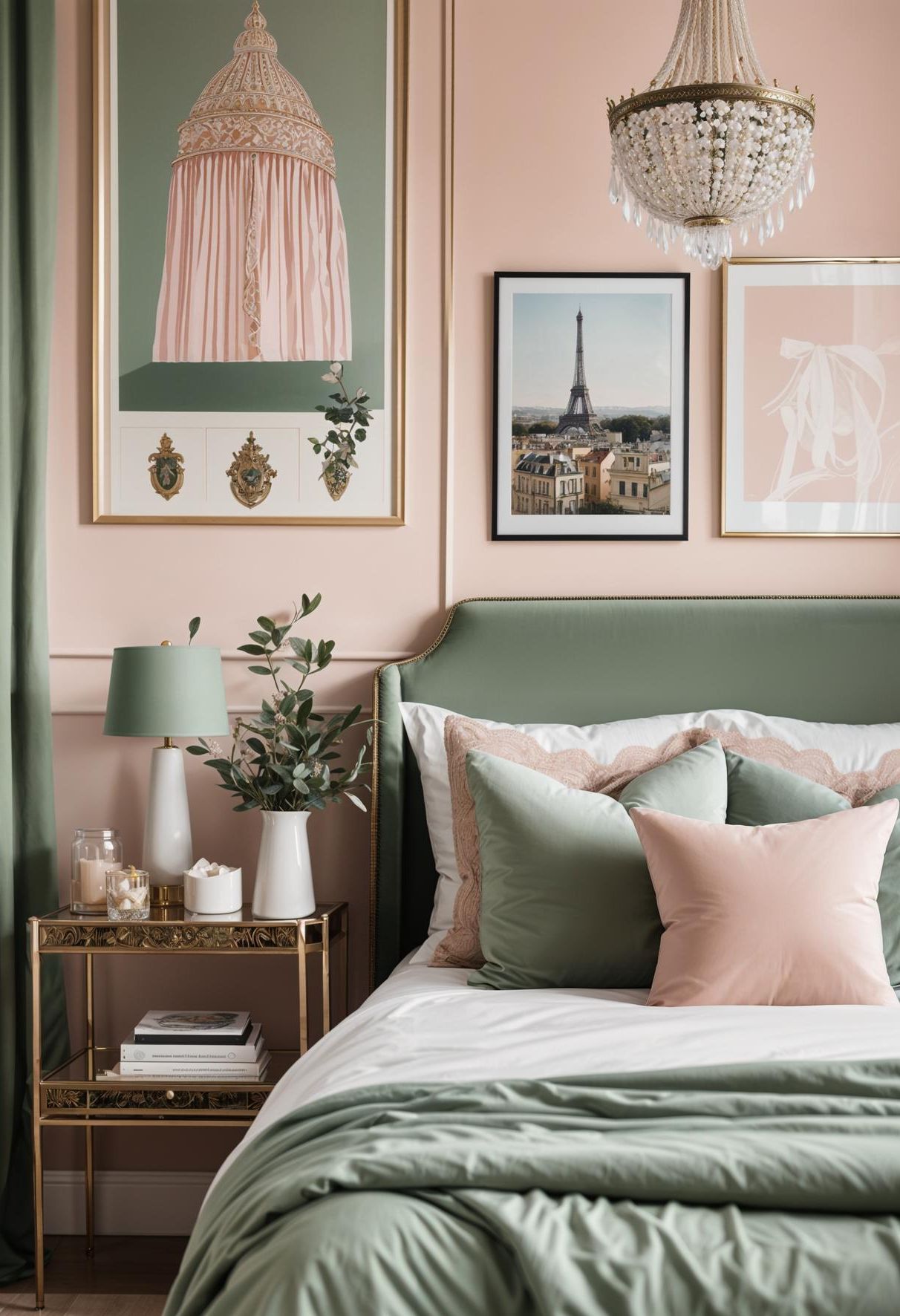 18. Parisian-inspired Sage & Blush Bedroom-1
