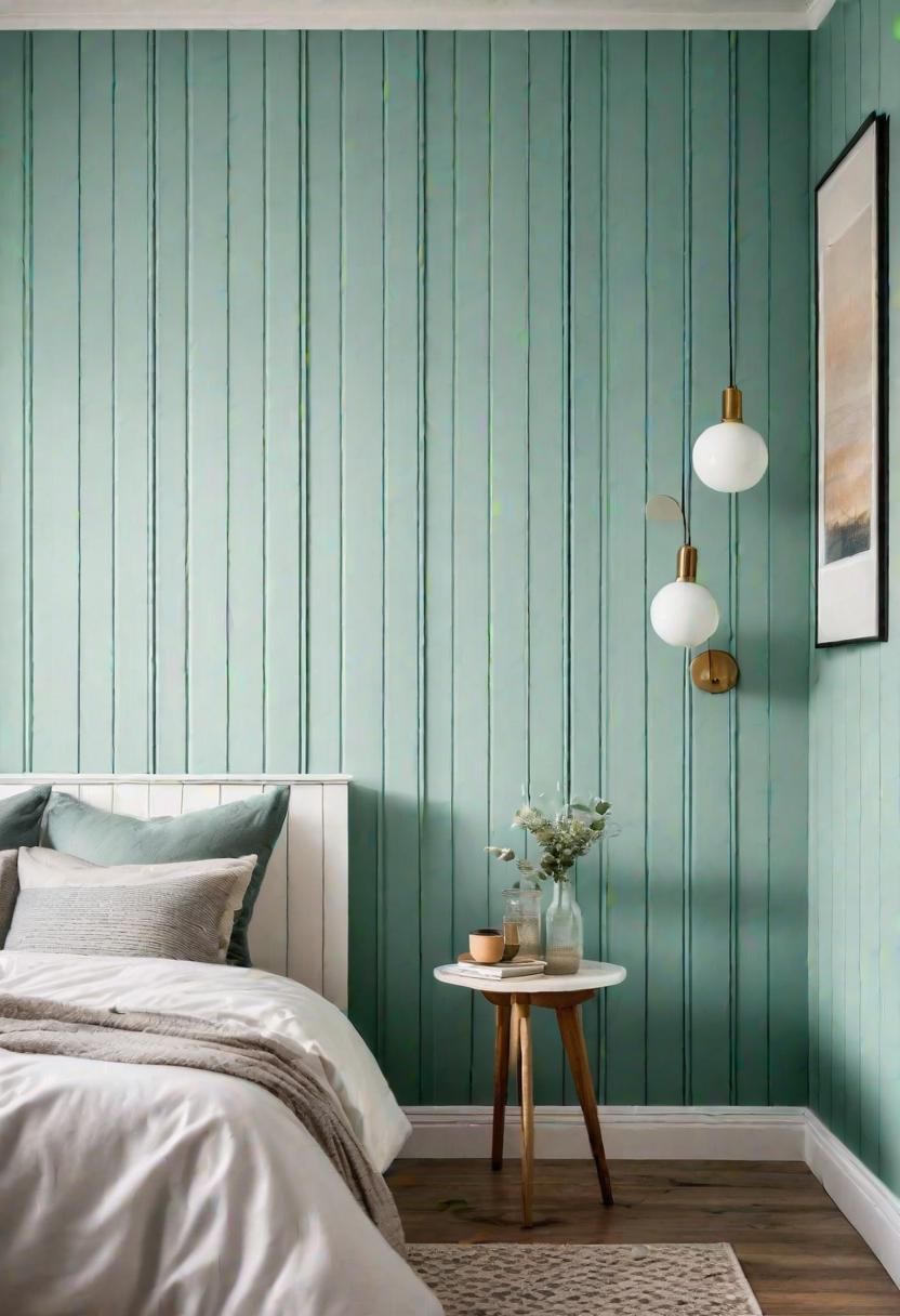 35 Stunning Bedroom Accent Walls For A Cozy Makeover 41 20. Cottage Chic Beadboard Accent Wall-1