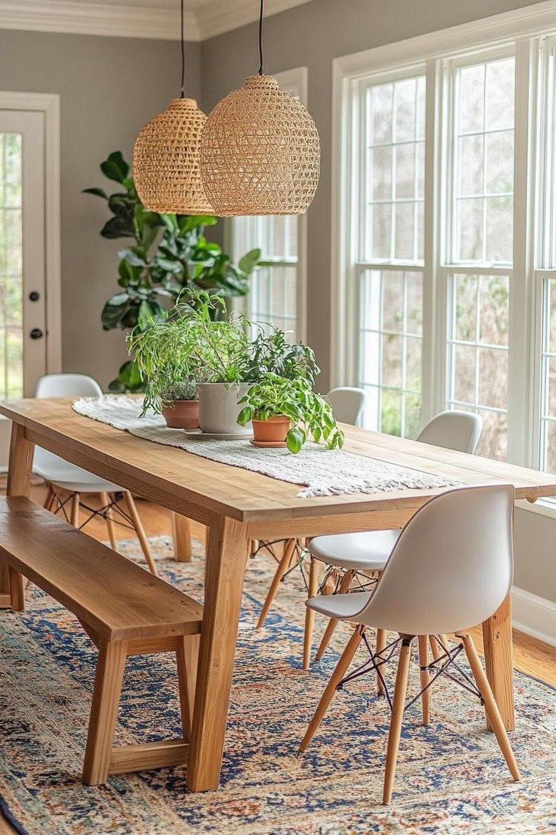 23 Stunning Mid-Century Modern Dining Tables You’ll Adore 23 9. Eclectic Dining Seating Style-0