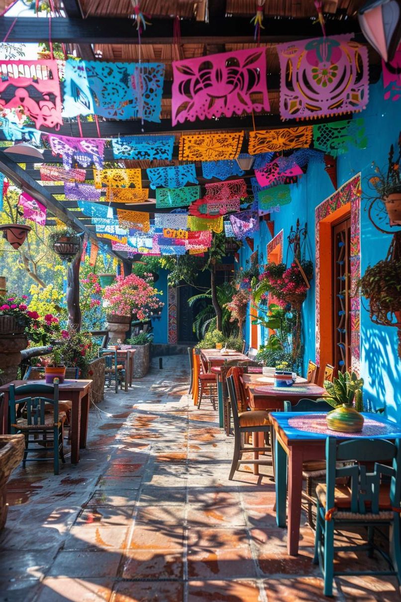 15 Stunning Mexican Patio Ideas for Your Home 6 2. Vibrant Papel Picado Decor Ideas-0