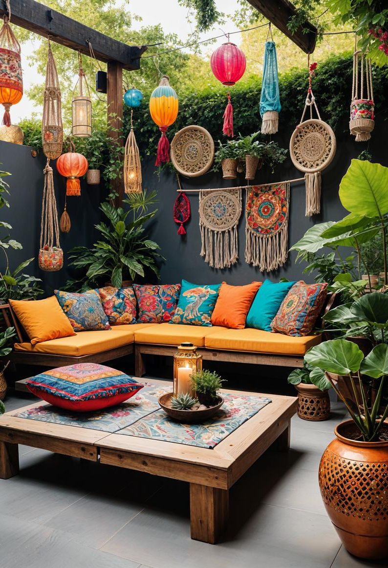 19 Unique Concrete Patio Ideas You Must See (New) 23 9. Eclectic Concrete Patio Design-2