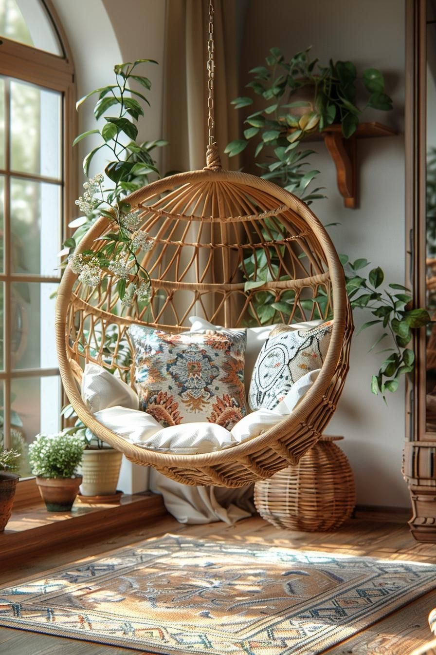 4. Stylish Boho Hanging Chair Ideas-0