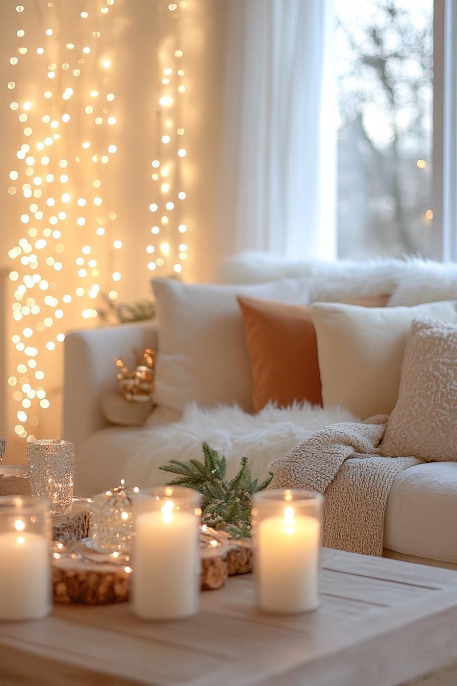 20 Minimalist Christmas Decor Ideas You’ll Love in 2025 41 16. Elegant Minimalist Christmas Lighting-2