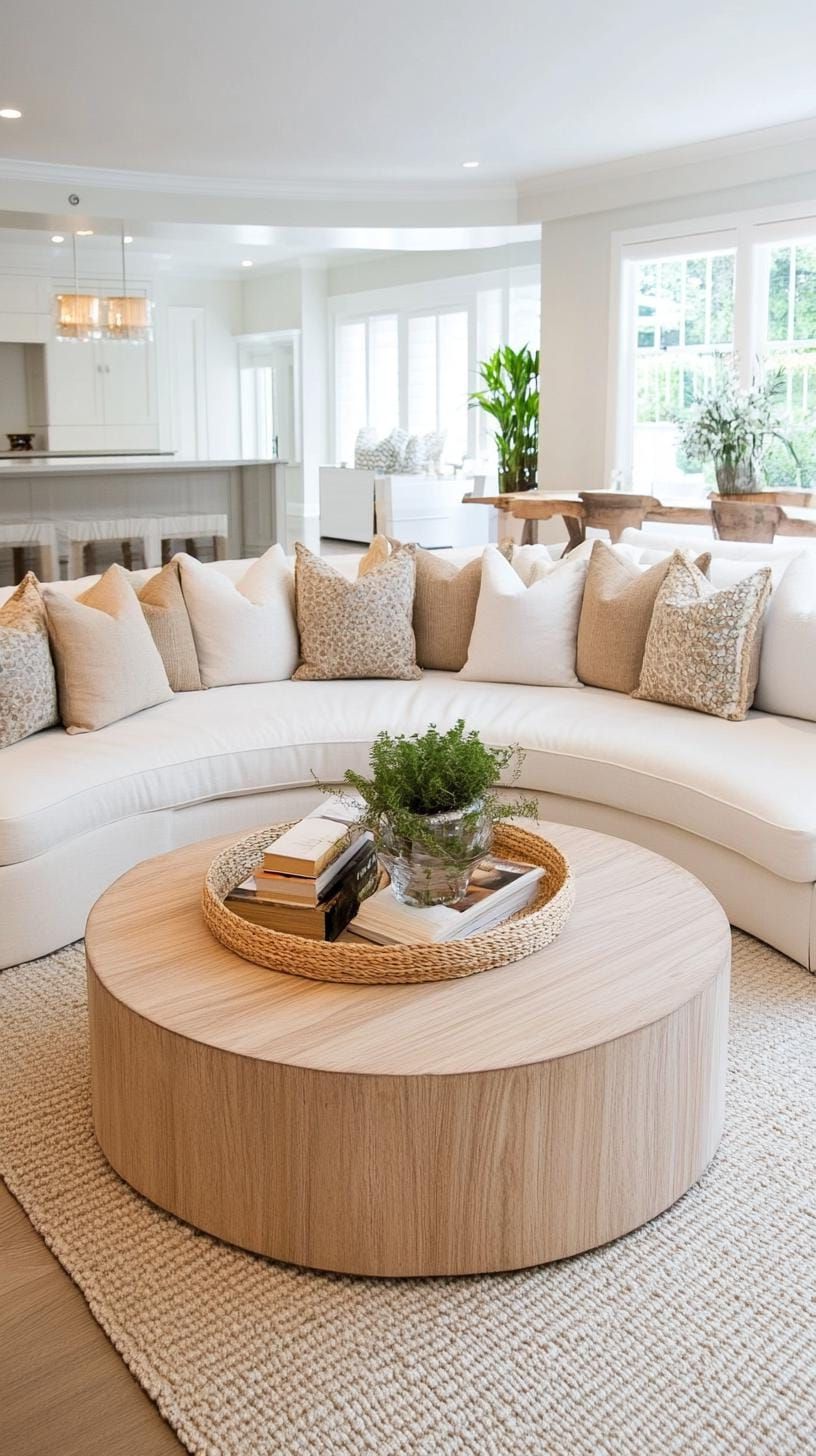 11. Curved, cozy seating arrangements with rounded sofas-2
