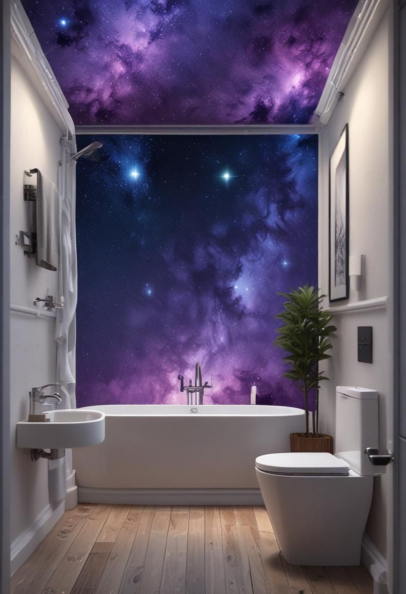 13. Starry Bathroom Wallpaper Inspiration-0
