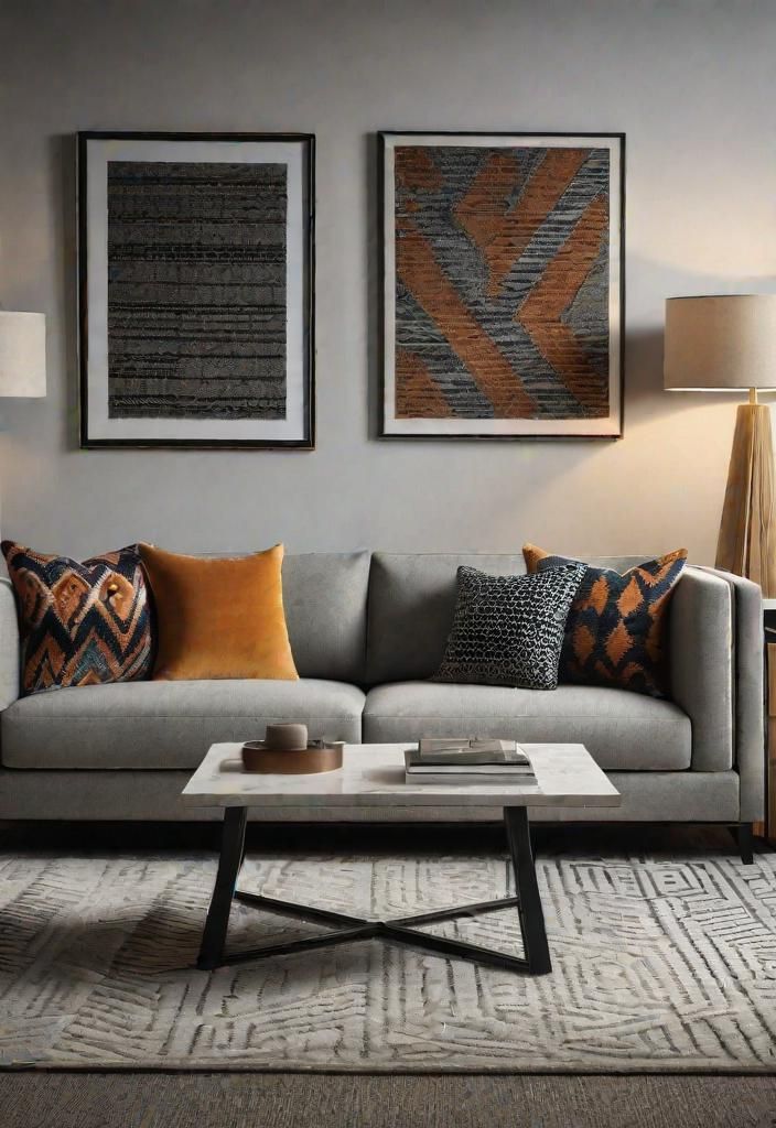 27 Beautiful Mid Century Modern Living Rooms 31 26. Geometric Pillow Styling-0