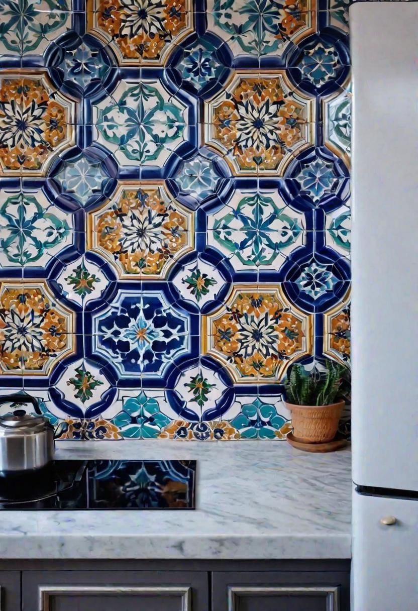 26. Colorful Moroccan Tile Accent Wall-0