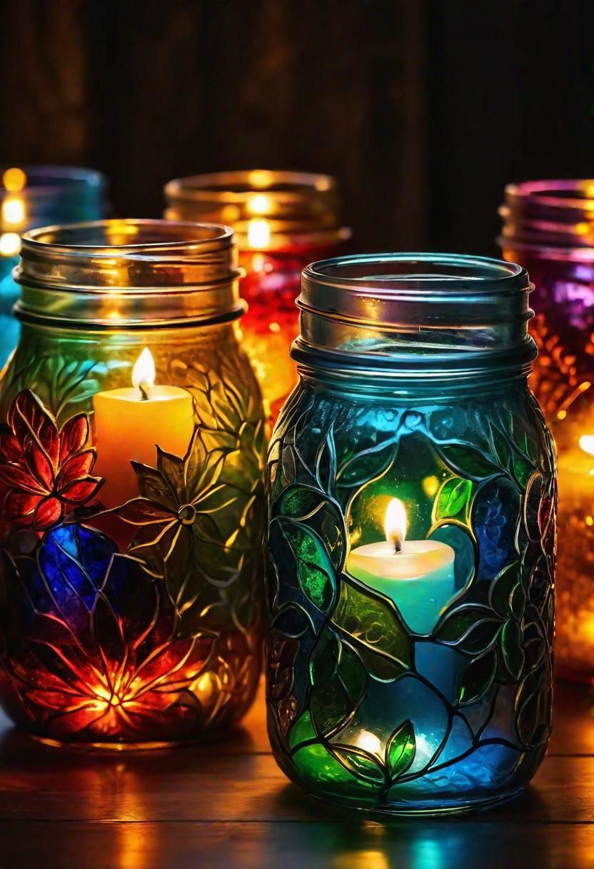 12 Divine Easter Decorations for the Church: Sacred Beauty and Grace 6 3. Stained Glass Mason Jars-1