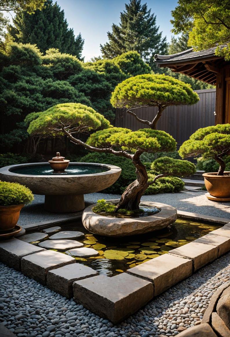 21 Small Flagstone Patio Ideas You’ll Love 7 2. Serene Miniature Zen Patio Oasis-1