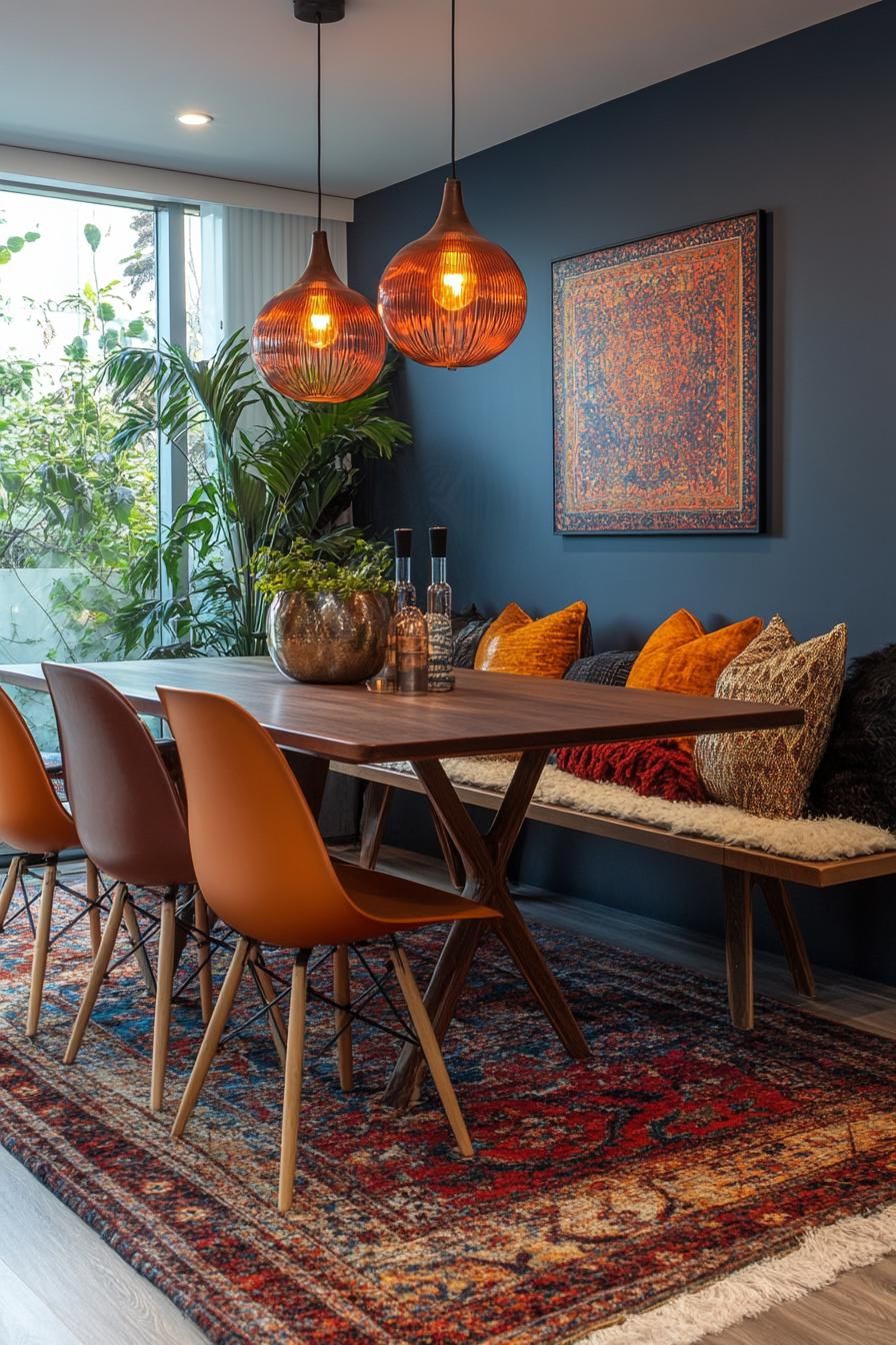 23 Stunning Mid-Century Modern Dining Tables You’ll Adore 24 9. Eclectic Dining Seating Style-1