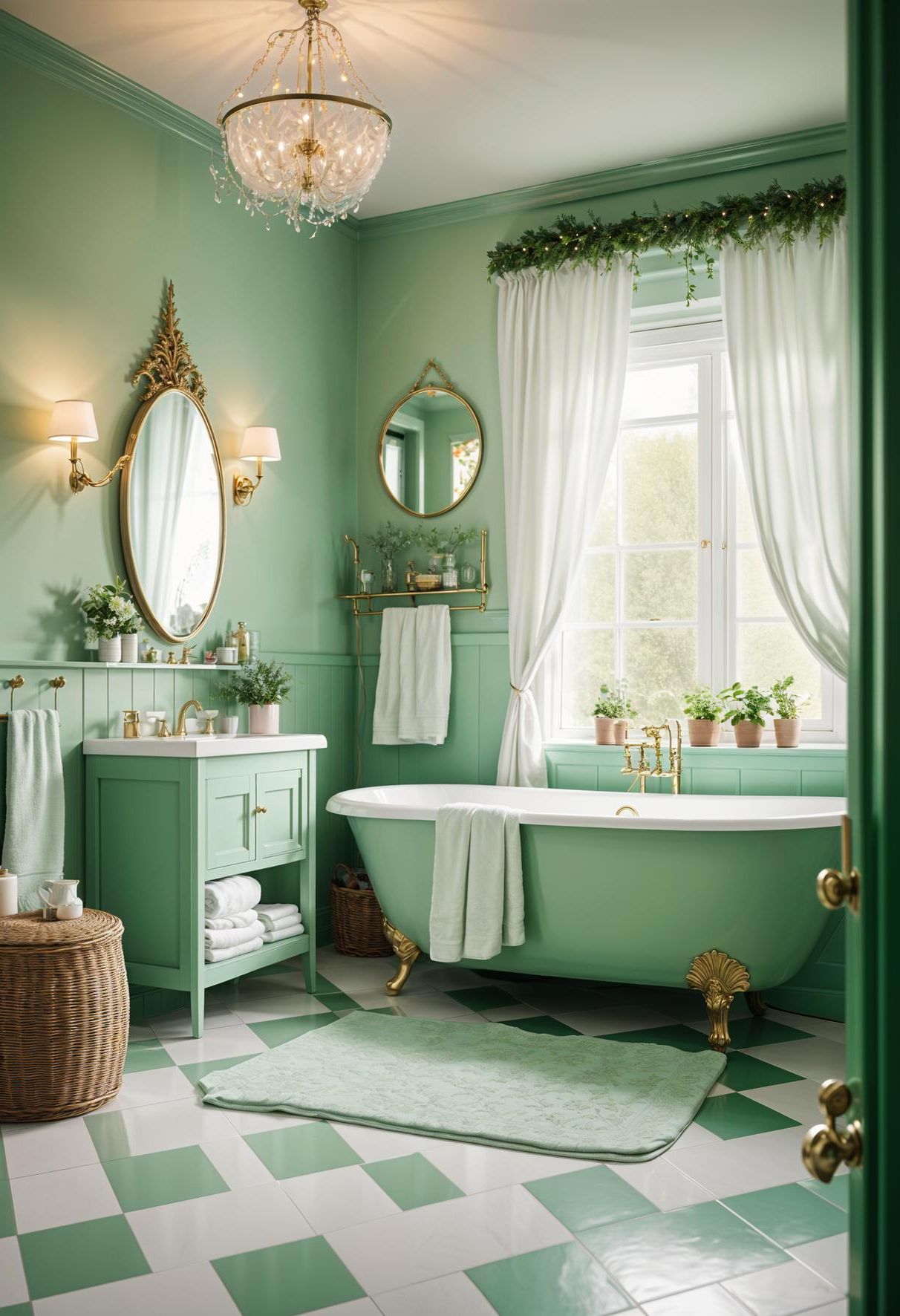 27. Enchanted Green Bathroom Furniture-0