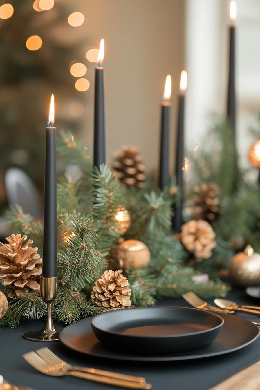 7. Black & Gold Christmas Tablescapes-2