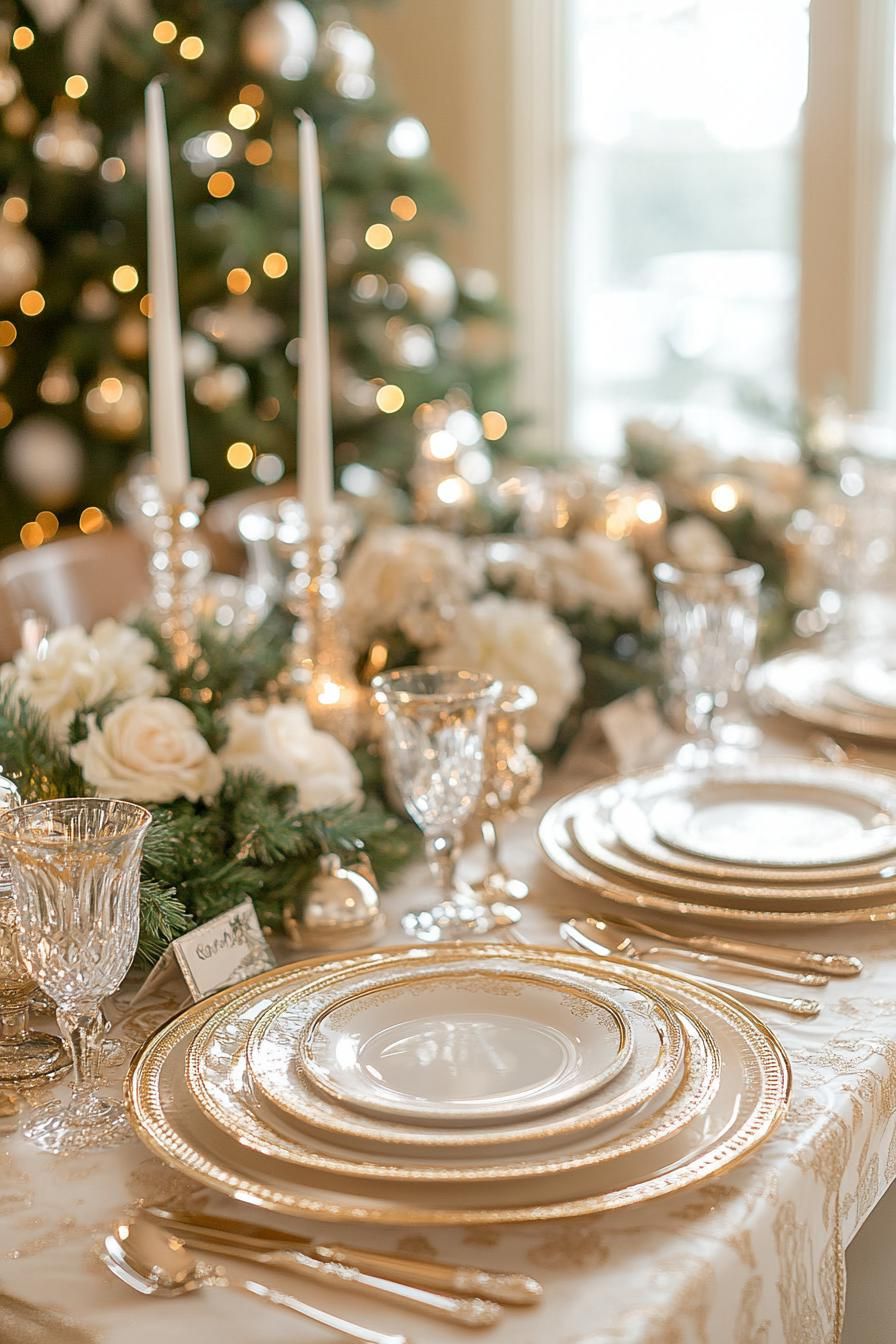 2. Gold & White Table Decor-0