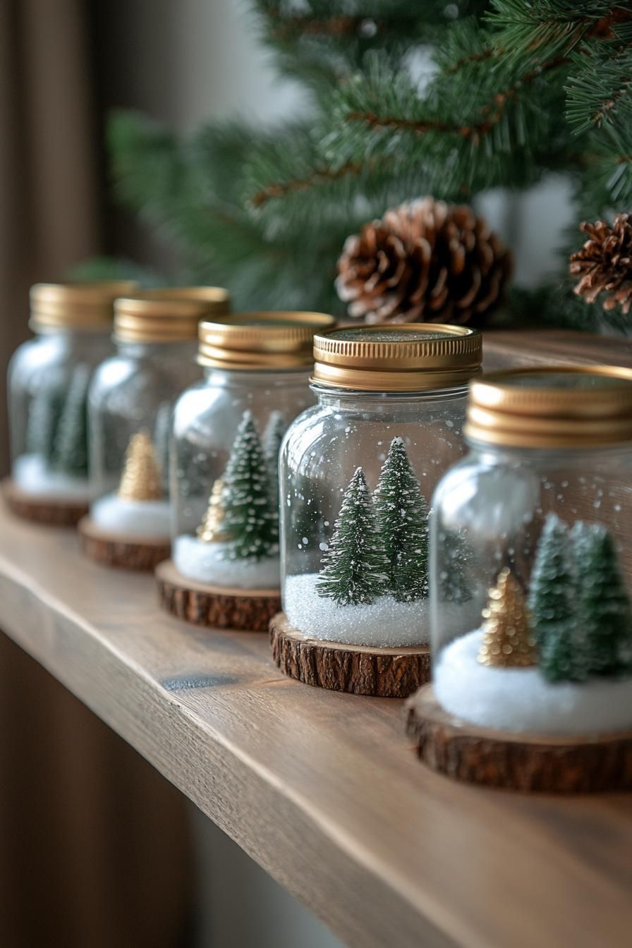 15. Winter Mason Jar Snow Globes-1