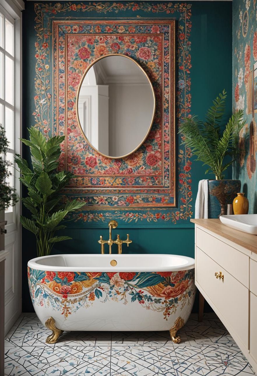 16. Boho Ceramic Basin for Colorful Splash-1