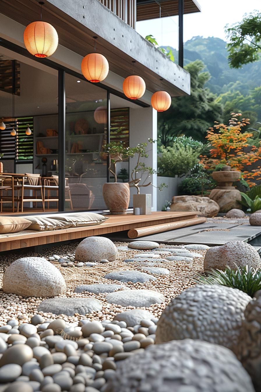 18 Gorgeous Gravel Patio Ideas For Your Backyard Makeover 45 17. Tranquil Zen Gravel Seating Area-2